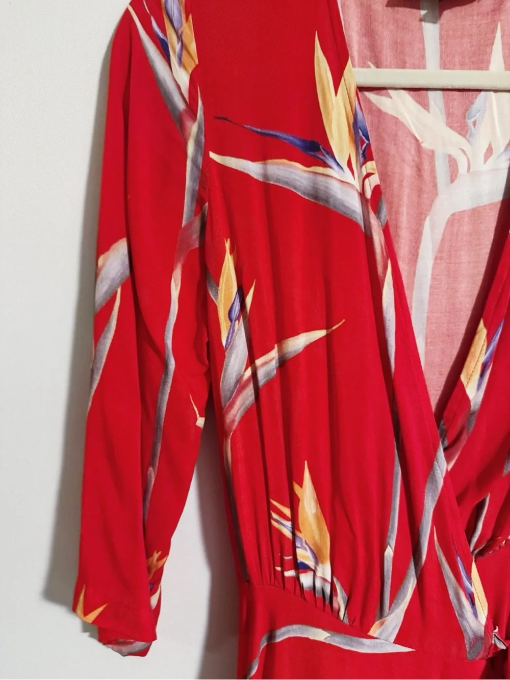 Lexbreezy - Red Bird of Paradise Wrap Dress
